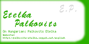 etelka palkovits business card